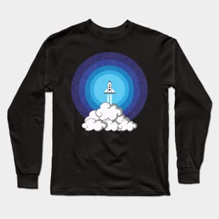 Rocket ship take off Long Sleeve T-Shirt